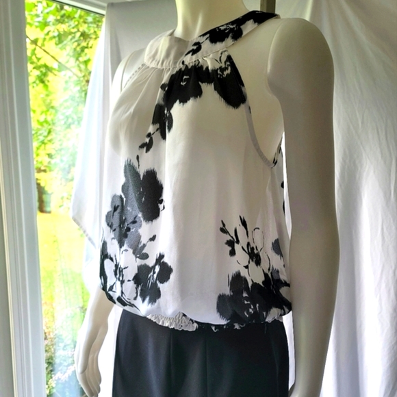 Allison Taylor Sleeveless Floral Blouse Size M - Picture 4 of 7